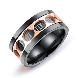 Stainless Steel Roman Numerals Spinner Ring